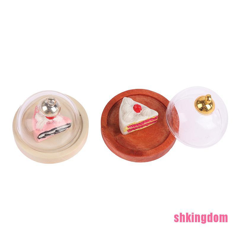 [xSHKI] 1:12娃娃屋微型蛋糕蓋甜點蓋水果托盤糖果罐娃娃玩具dom
