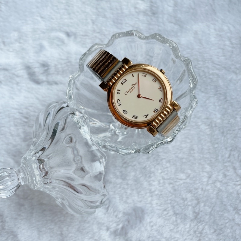 日本二手正品迪奧Dior數字錶盤古董錶 Dior古董錶 Dior手錶 Dior配件 Dior飾品