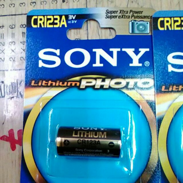 Sony 電池 cr123a 3v(2顆)