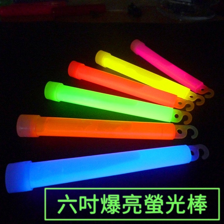 【持久恆亮，軍用等級】6吋 爆亮螢光棒 戶外活動 露營 釣魚 夜釣 生存遊戲 演唱會 跨年 晚會 排字