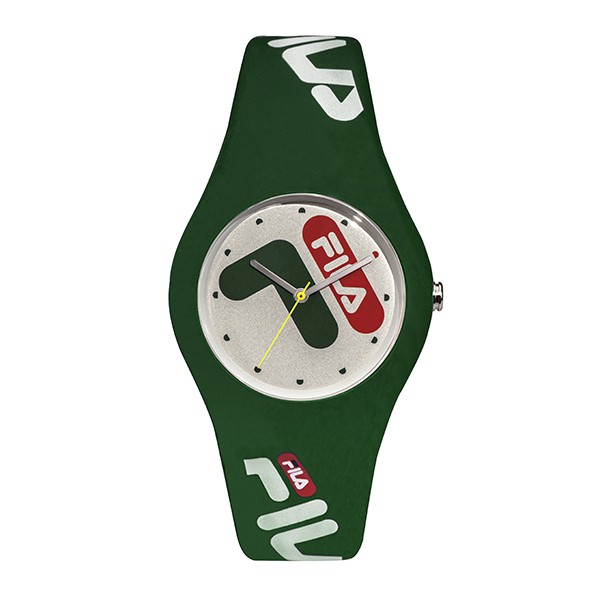 【FILA 斐樂】運動風LOGO造型腕錶-聖誕綠/38-185-004/台灣總代理公司貨享半年保固