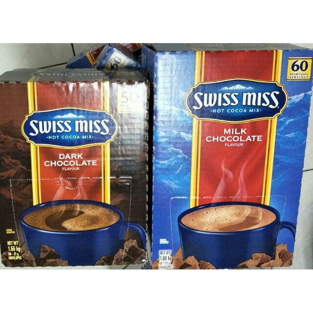 沖泡即飲 現貨❗單包 Swiss Miss牛奶巧克力&amp;黑巧克力粉 試喝 costco好物分享swiss miss