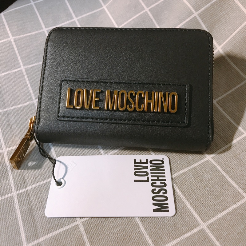 正品✨LOVE MOSCHINO 經典LOGO皮夾  中夾