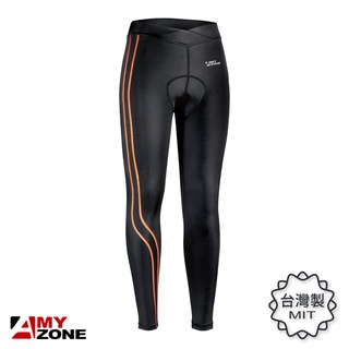 高海拔騎乘【A-MYZONE】女款競速九分專業壓力車褲/機能壓力褲/自行車褲/防曬車褲｜臺灣製・萊卡彈性布料・EIT車墊