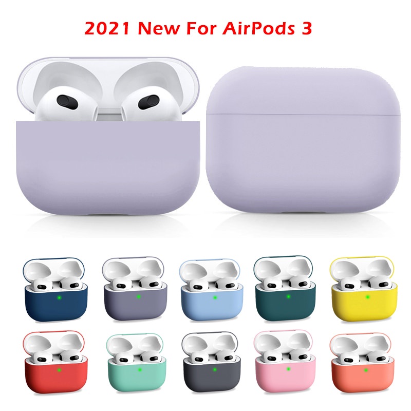 適用於 Apple Airpods 3 軟薄蓋適用於 Airpod 3 air pods 3 funda 的液態矽膠耳機