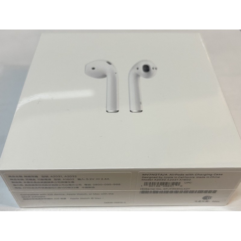 公司貨 Apple AirPods2 二代 無線耳機 搭配有線充電盒 藍牙