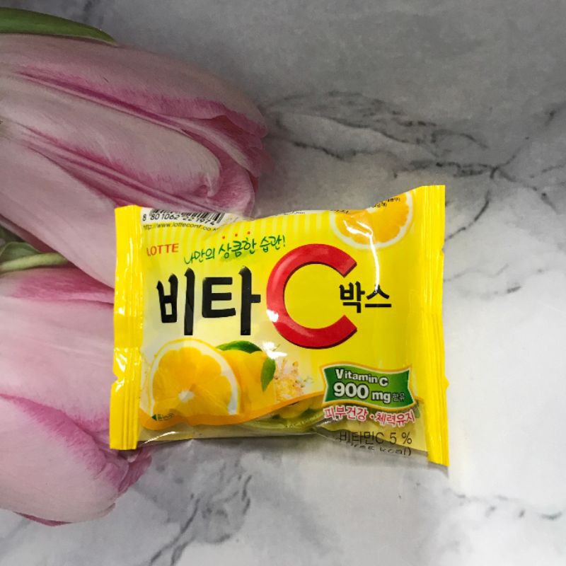 ［出清良品］韓國  LOTTE  樂天  Vitam C  維他命C 檸檬糖隨身盒17.5g（效期到2023.12.8，