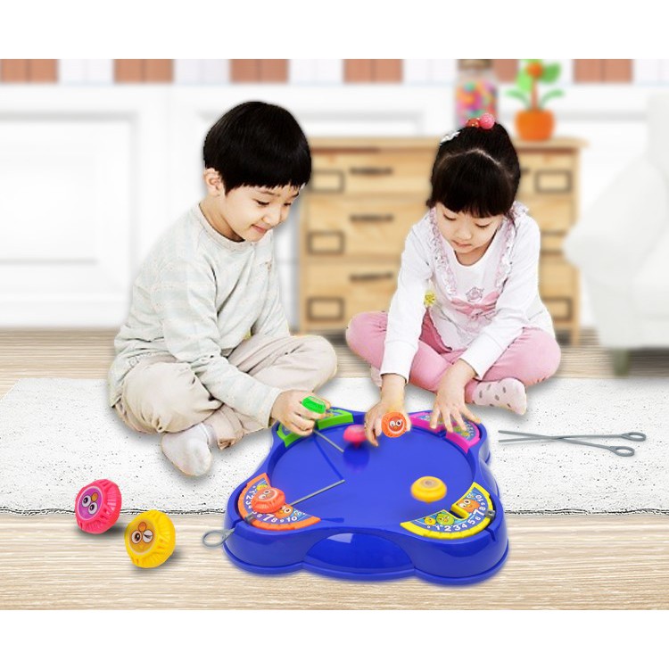 4入對戰陀螺盤套裝 桌面互動遊戲 抽拉式超變戰陀螺戰鬥盤兒童玩具