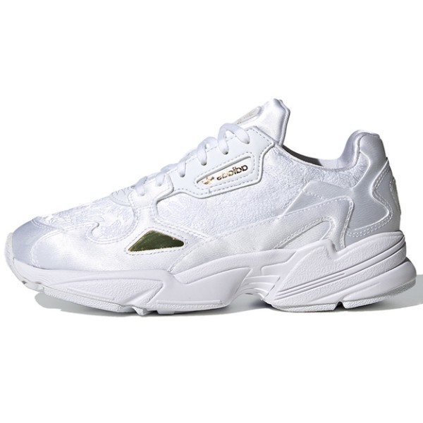 Shoebox Adidas Originals W Falcon 刺繡緞面老爹鞋eg5161 白金女鞋 蝦皮購物