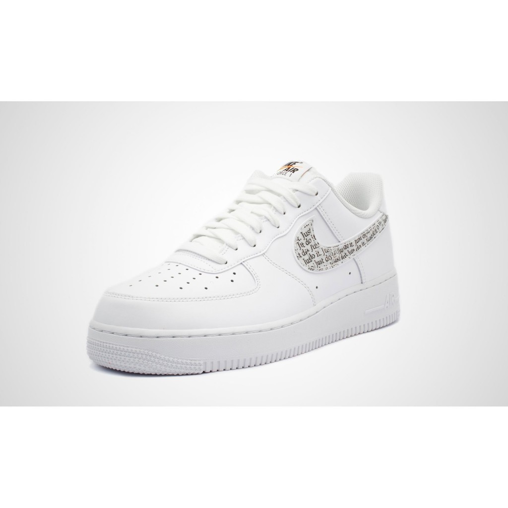 nike air force 1 just do it white black