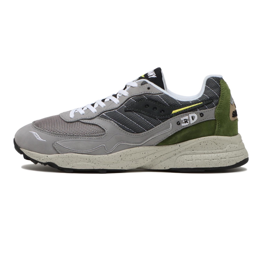 [JP代購娛樂室] Saucony 3D GRID HURRICANE 灰 黑 綠 復古鞋 S70670-1