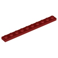 LEGO 樂高 深紅色 薄板 1x10 6037995 4477