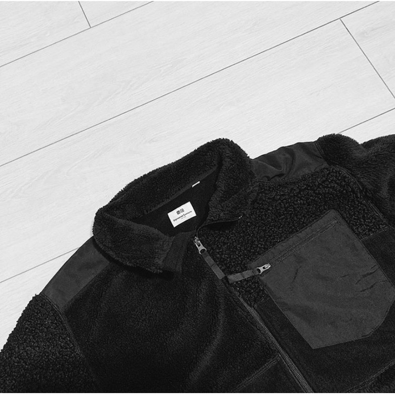 UNIQLO x Engineered Garments  毛絨外套 超舒服 黑色 熊寶寶