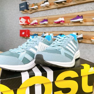 【一代宗師】ADIDAS Adizero Tempo 9 B37425 /灰藍 女 機能慢跑鞋