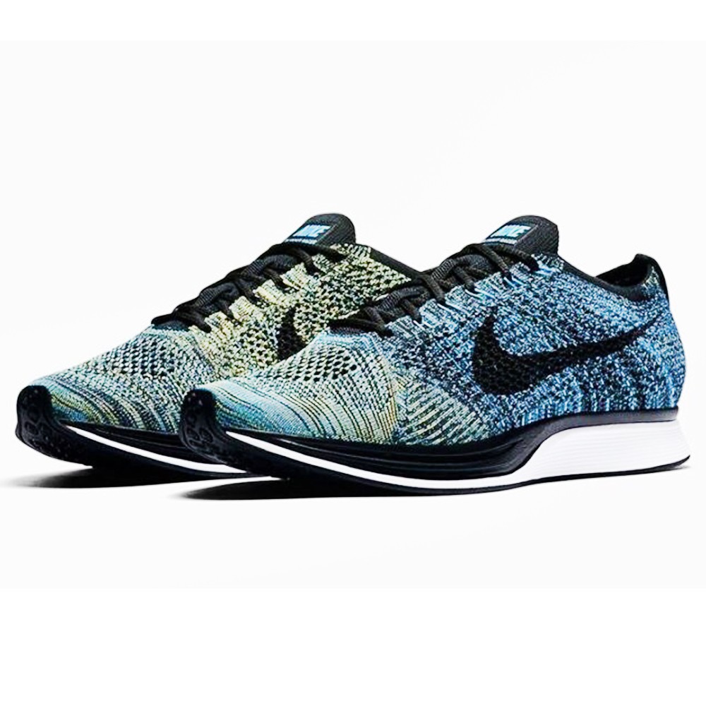 【我塑我形】NIKE FLYKNIT RACER 藍綠 雪花 漸層 黑勾 輕量鞋 男鞋 526628405