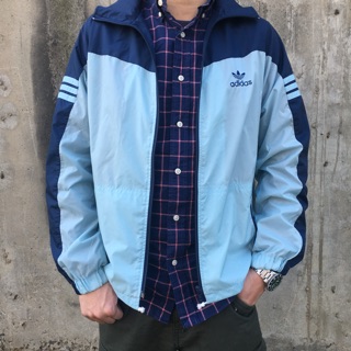 古著 Vintage 80's Adidas 立領風衣外套 運動外套 Descente代工 日本製