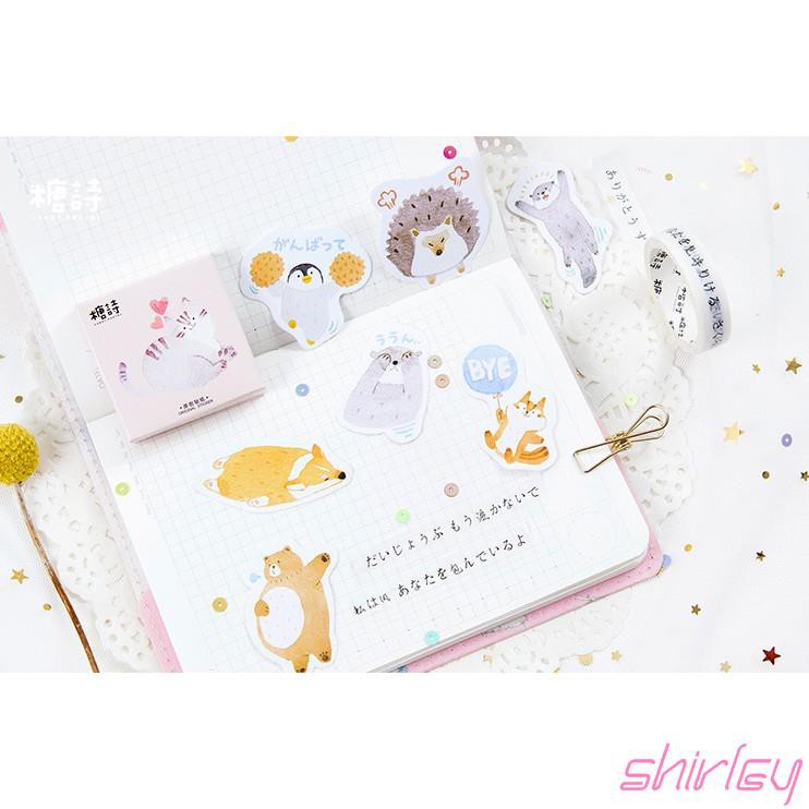 糖詩寵上天q版可愛動物貼紙現貨 蝦皮購物
