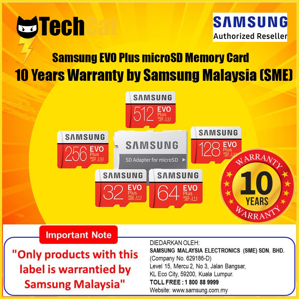 三星 EVO Plus 32GB / 64GB / 128GB MicroSD MicroSDXC UHS-I U3 三