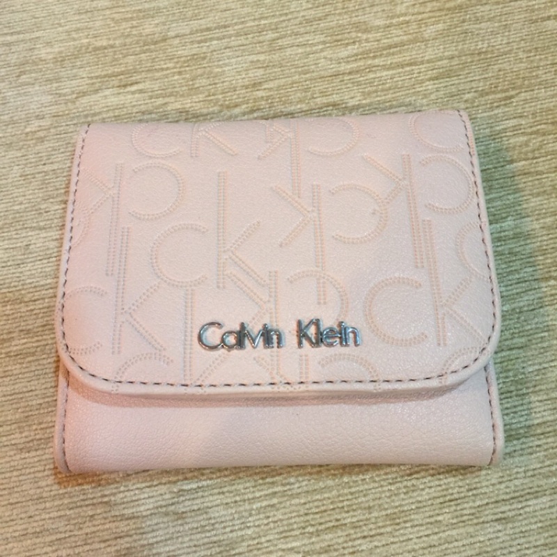 CK Calvin Klein 二手全新 皮夾 女用皮夾 短夾