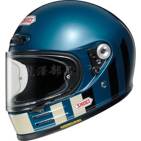 瀧澤部品 日本 SHOEI Glamster 全罩安全帽 Ressurection TC-2 藍 樂高帽 復古帽 彩繪