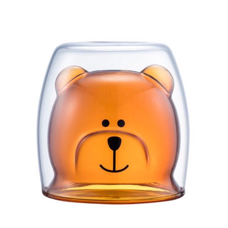 星巴克 BEARISTA雙層玻璃杯  星巴克熊琥珀雙層玻璃杯（現貨）