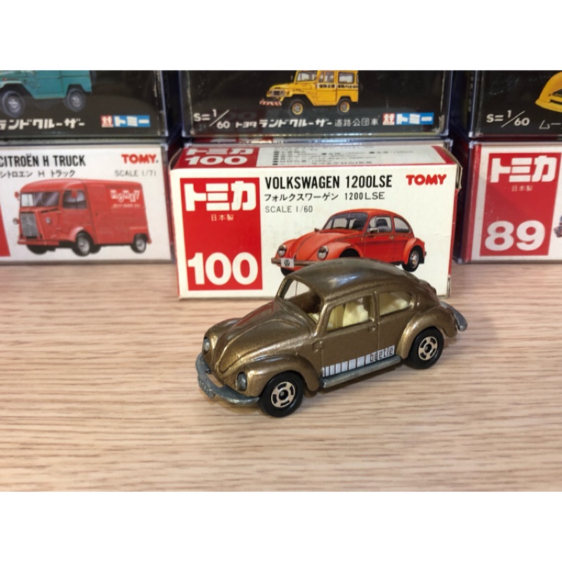 Tomica 日本製 no.100 VOLKSWAGEN 1200LSE 金龜車 紅標 絕版