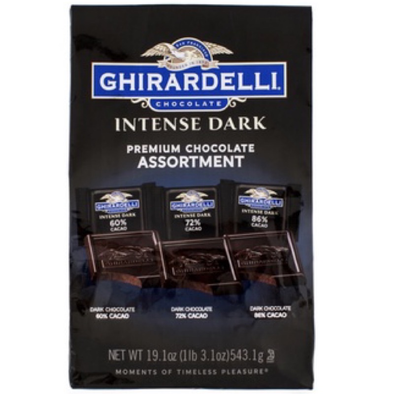 好市多代購costco Ghirardelli 黑巧克力綜合包 - 3種口味 (51入) 543.1 公克