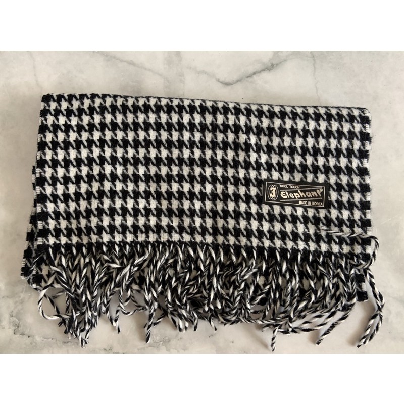 韓國製造 精緻千鳥格紋圍巾