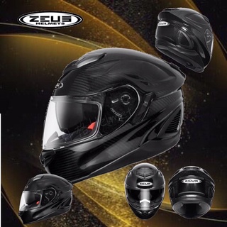 ZEUS ZS-1600 素色 透明碳纖 內襯全可拆洗 雙層鏡片 全罩式安全帽