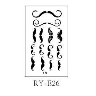 11 E 小鬍子 鬍子 造型 紋身貼紙 化裝舞會 表演造型紋身 防水 刺青貼 轉印貼紙 能貼在 口罩皮膚陶器金屬玻璃