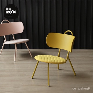 ZOK |丹麥設計|北歐ins休閒椅臥室靠背家用布坐墊矮腳椅簡約客廳 現貨/居家家具 wDhE