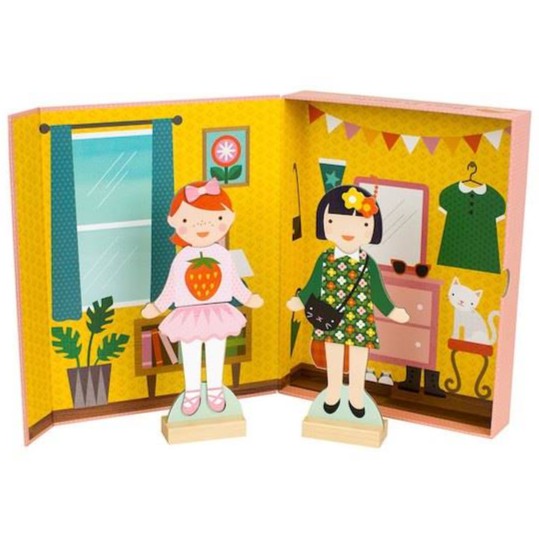 [全新未現貨] 美國 Petit Collage 磁鐵換裝秀 摩登女孩 磁鐵遊戲 酪梨壽司推薦 petitcollage
