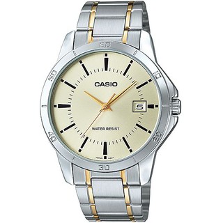 CASIO卡西歐 MTP-V004SG-9A 優雅男仕 風尚鋼帶腕錶 石英男錶 防水 學生錶 半金