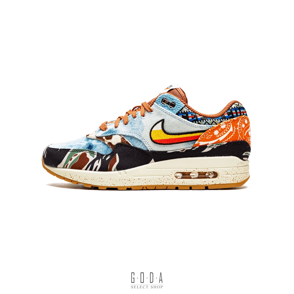 【NIKE AIR MAX 1 SP X CONCEPTS HEAVY】迷彩(小花) 變形蟲｜牛仔 DN1803-900