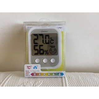 日本品牌Dretec大畫面白色溫濕度計