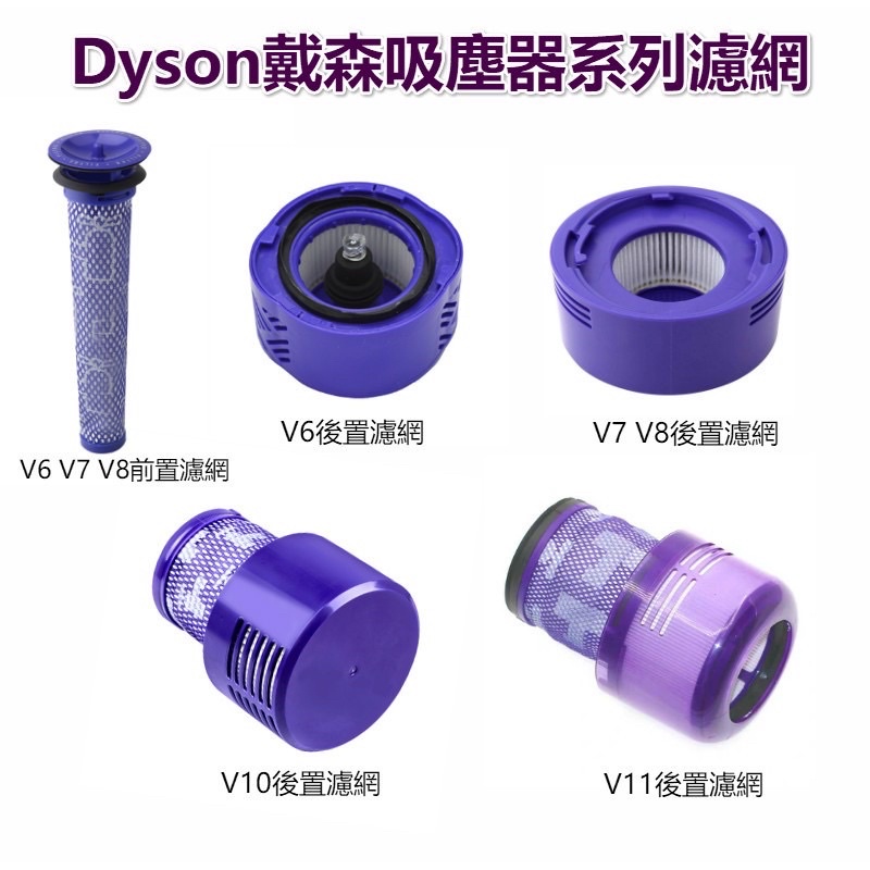 （台灣現貨）dyson戴森手持無線吸塵器 配件 V6 V7 V8 V10 V11 濾網 過濾棒 HEPA 濾芯前置後置