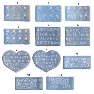 Flgo 迷你字母數字 3D 美甲裝飾 UV 水晶滴膠模具美甲飾品矽膠模具 DIY 工藝品首飾鑄造工具