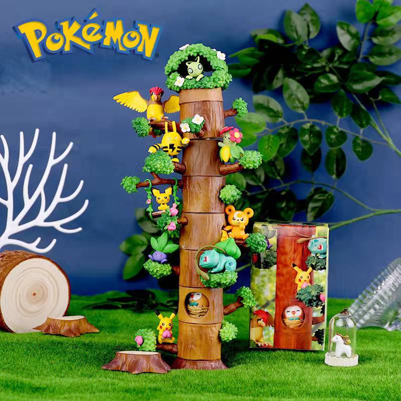 【低價出清】寶可夢 森林樹屋 Pokemon go 樹樁 木屋（第一彈）RE-MENT 盒玩 寵物小精靈 神奇寶貝 疊疊