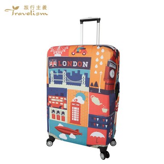 【箱衣WAY-免運】[Travelism-世界系列] LCS389倫敦噴繪 行李箱套旅行箱登機箱防塵套創意箱套