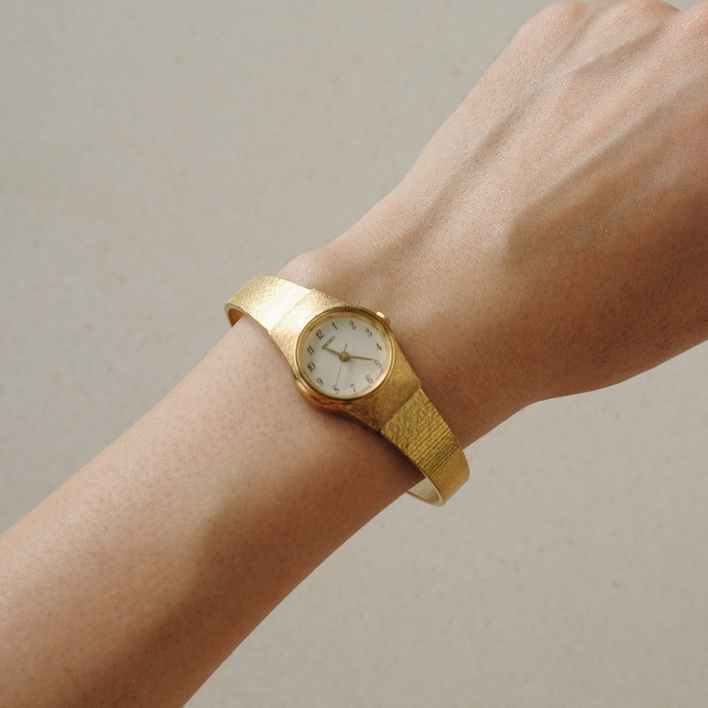 Seiko 金色 古董錶 手錶 淑女錶 二手 沒電不會動 不確定功能是否正常