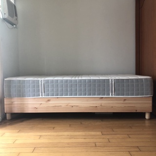 IKEA ESPEVÄR 實木單人床架 + FLEINVAR 獨立筒彈簧床墊 90x200 (高硬)