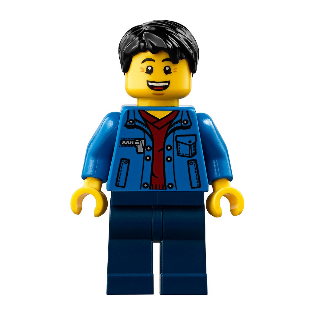 LEGO 樂高 80105 新春廟會 2020 新年限定 拆賣 單售 人偶 路人 遊客 男性 藍色 牛仔外套 含配件