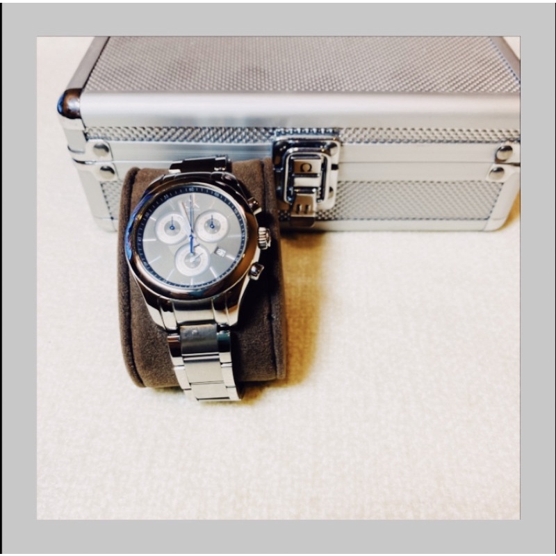 Ck手錶/Calvin Klein/kok28107/三眼計時碼錶灰面鋼帶女錶/二手9成新情人節特選商品