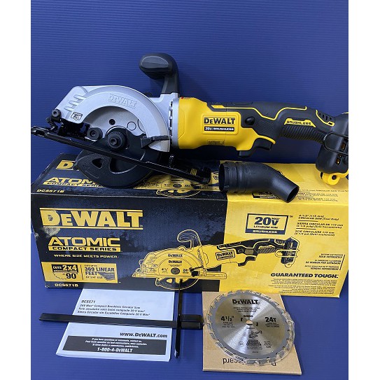 【丹尼工具】全新美國得偉 DeWalt 20V DCS571 得偉571 手持式圓鋸機 木工切割機 單主機DCS571B