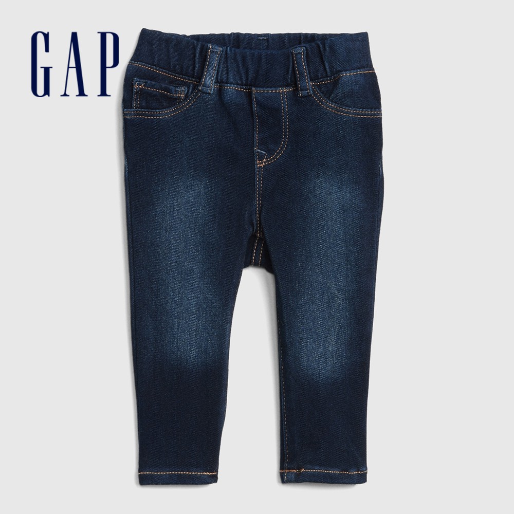 Gap 嬰兒裝 摩登時尚水洗牛仔長褲-深水洗靛藍(368023)