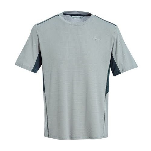 瑞多仕 DB8861 男款Wincool圓領排汗衣(脇配)T恤 牆灰色/宇宙藍綠色