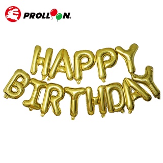 【大倫氣球】16吋 HAPPY BIRTHDAY 生日快樂 鋁箔氣球 (13個英文字母-金色)