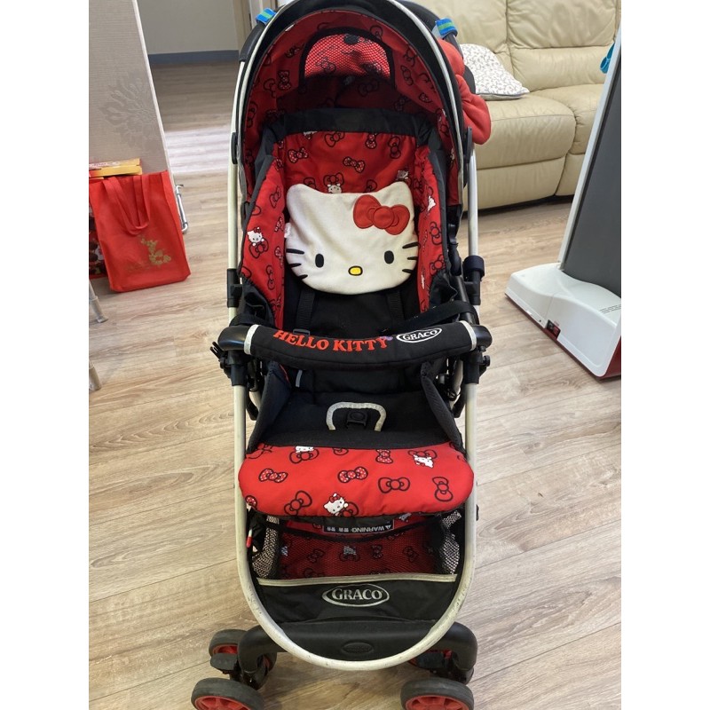 Graco hello kitty限量款嬰兒推車(二手，含運）