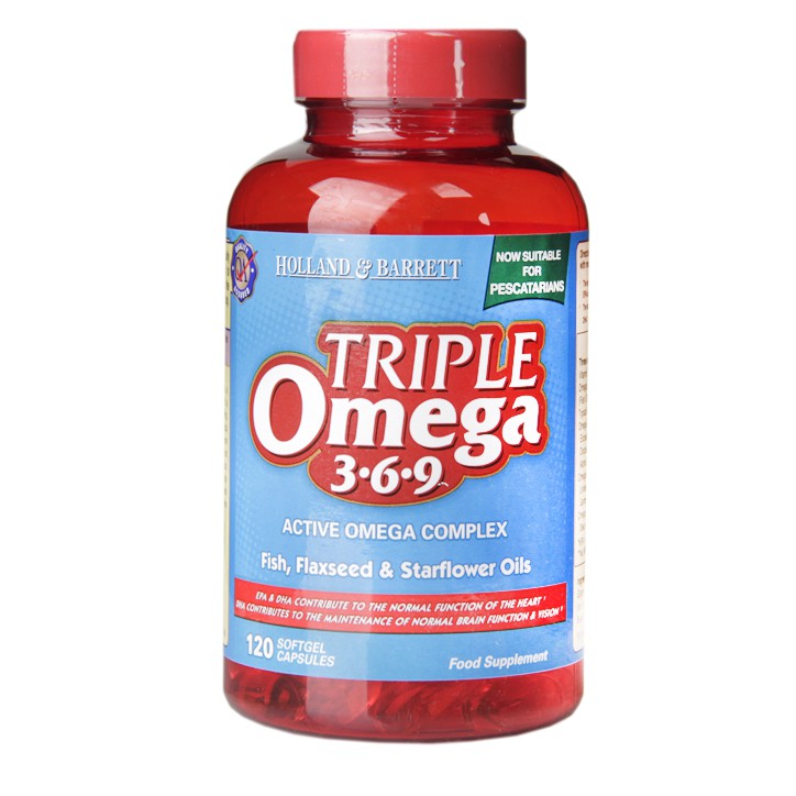【Holland & Barrett】英國 三倍 Omega 3-6-9 魚油 Triple Omega 120顆