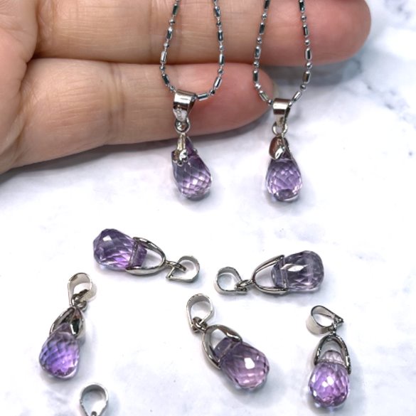 『亮晶晶』天然紫水晶墜子 特級鑽石切割~超高淨度~光亮度超優